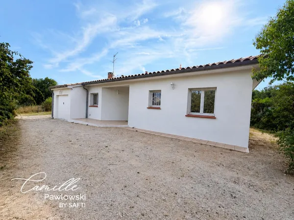 Villaudric - Maison de plain-pied avec grand terrain, au calme