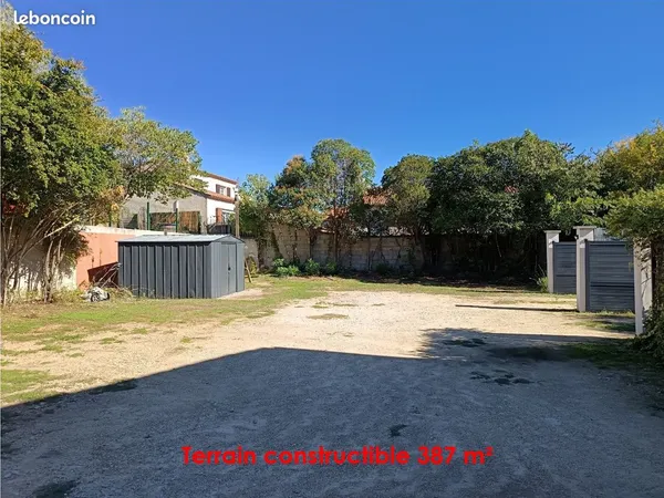 Terrain constructible 1019 m² Zone Uca proche CHU