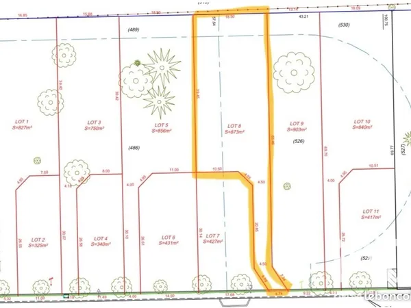 Terrain 873 m² Giraumont