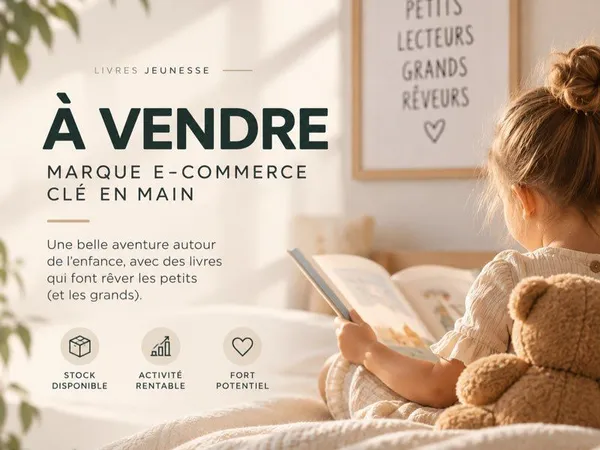 À vendre - Marque e-commerce de livres jeunesse + stock