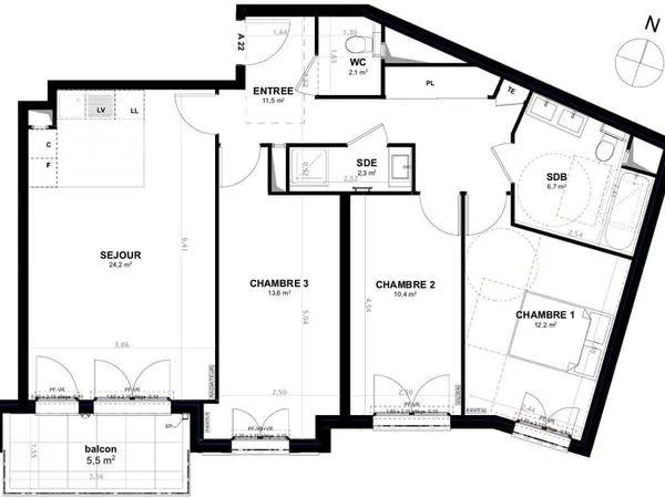 Appartement Maisons Laffitte 4 pièce(s) 83 m2