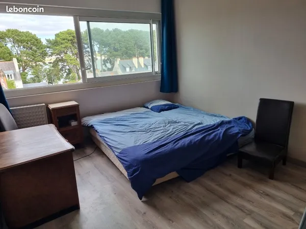 Chambre meublée en colocation Lorient vue scorff