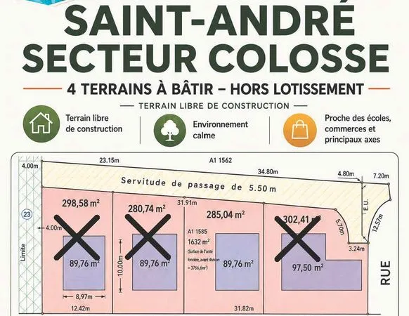Terrain + construction Saint André