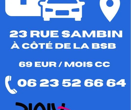 Place de parking sécurisée à louer rue Sambin - Quartier Montchapet / BSB - Dijon