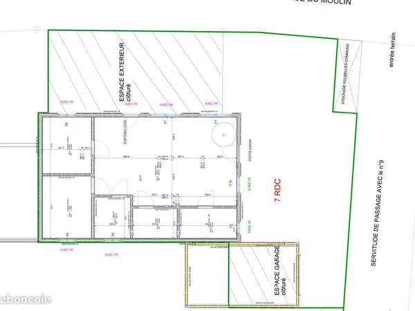 Location appartement 90m² + Espace 17 m² + Jardin clôturé 60m²