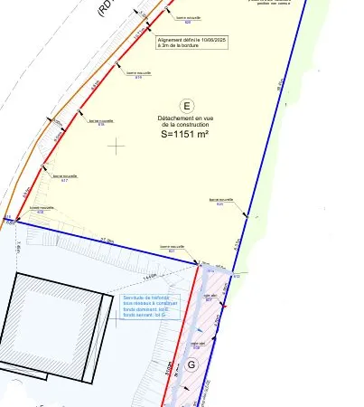 Terrain constructible 1 307 m² - Châtillon-la-Palud (01320)