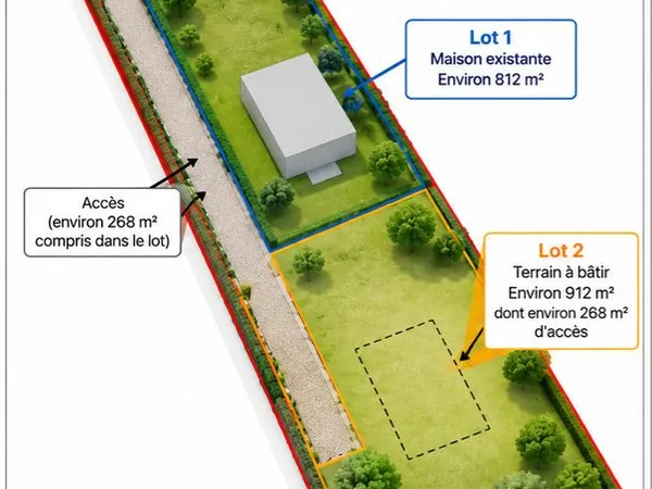 ITTÉVILLE - Maison 78 m² sur terrain 1 730 m² - potentiel de division en 2 ou 3 lots