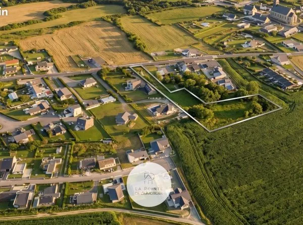 Terrain constructible de 1756 m² à Saint-Trimoël, au calme, proche Bréhand et Lamballe