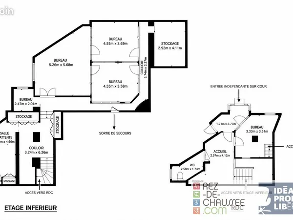 Bureaux 145 m² PARIS