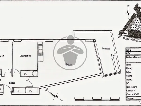 LEPIC - T3 + terrasse, parking et cave