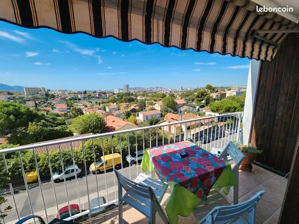 2 chambres meublées en colocation étudiante - Saint-Loup (13010) - Vue panoramique sur Marseille