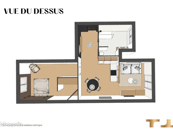 Appartement 2 pièces 28 m²