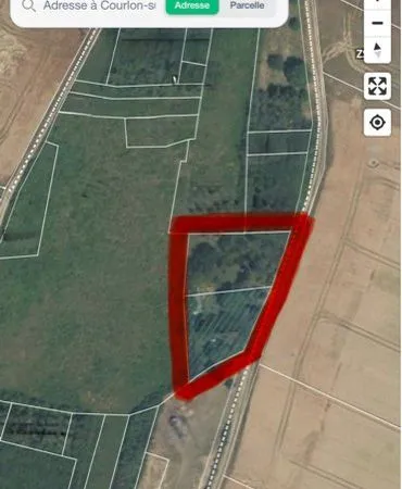 Terrain de loisirs de 1820 m² sur deux parcelles