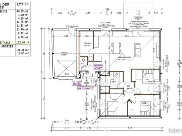 Villa 4 pièces 103 m²