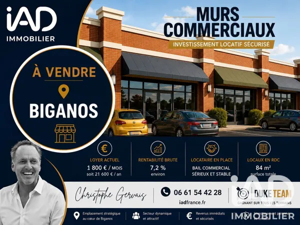 Vente Boutique/Local commercial 84 m²
