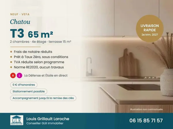 Appartement 3 pièces 65 m²