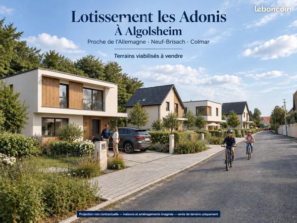 Terrain viabilisé - Libre de constructeur - Proche Allemagne