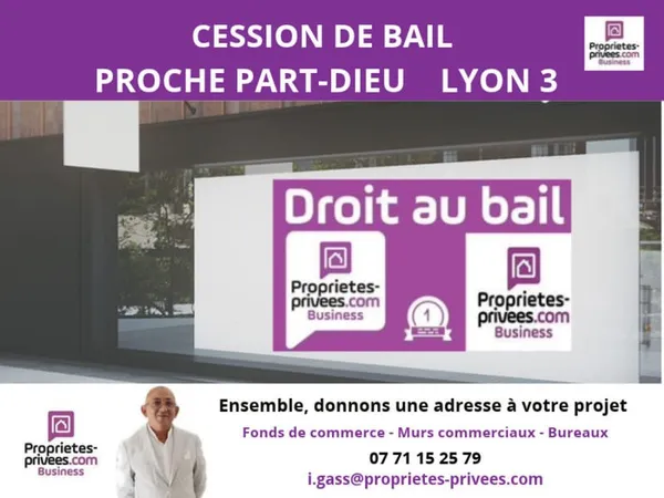 LYON 3 PROCHE PART-DIEU LOCAL COMMERCIAL 80 M²
