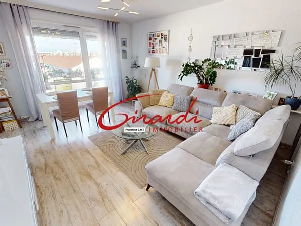 MULHOUSE , 3 P RENOVÉ DE 70.95M2 AVEC BALCON ET CAVE