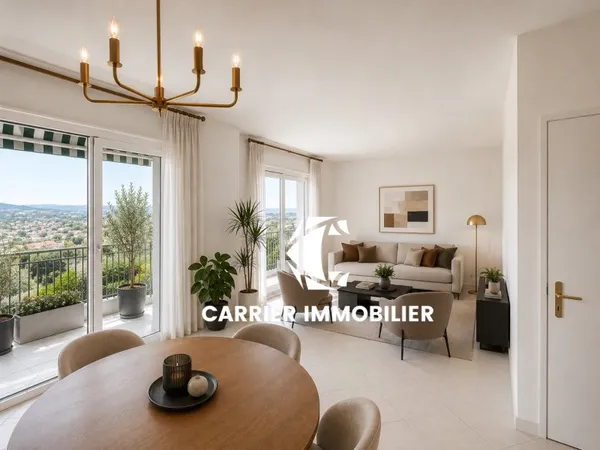 Tassin-la-Demi-Lune - Spacieux T4 traversant de 110m² avec vue dégagée, garage double et piscine