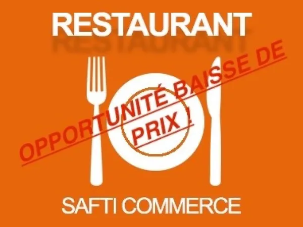 FOND DE COMMERCE RESTAURANT 120M2 + POSSIBILITÉ ACQUISITION MURS