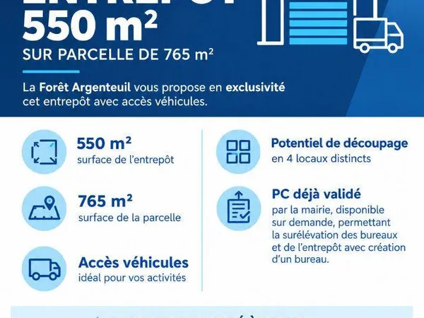 Local d'activité 550 m²