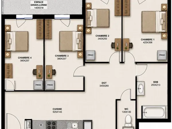 04 Chambres en Colocation Meaux, 550 ,560, 580 CC