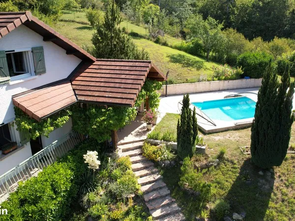 Vente | Maison T6 | 6p | 4ch | 112 m² | Chazey-Bons | Expo Sud | Terrasse · Balcon · Jardin · Piscin