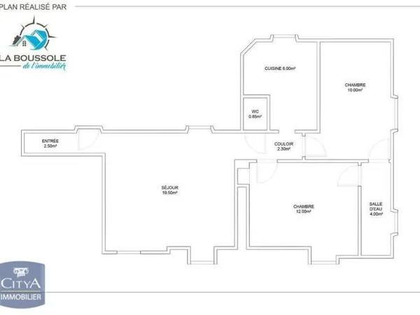Appartement 3 pièces 57 m²