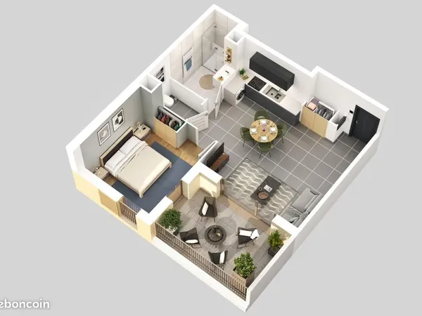 Appartement 2 pièces 50 m²