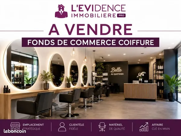 Commerce coiffure 60 m²