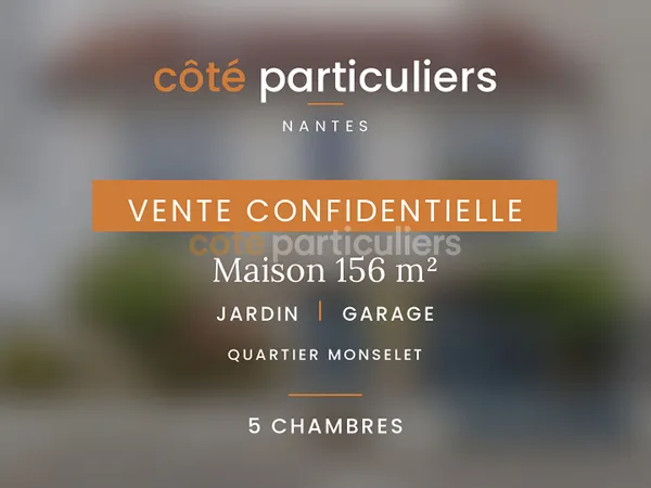 MAISON FAMILIALE -- NANTES -- MONSELET -- 156 M2 HABITABLES -- GARAGE