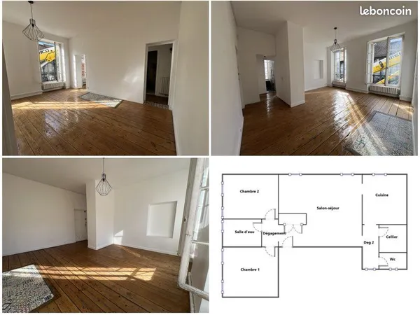 Appartement 3 pièces de 62m² - Centre-ville de Villeneuve-sur-Lot