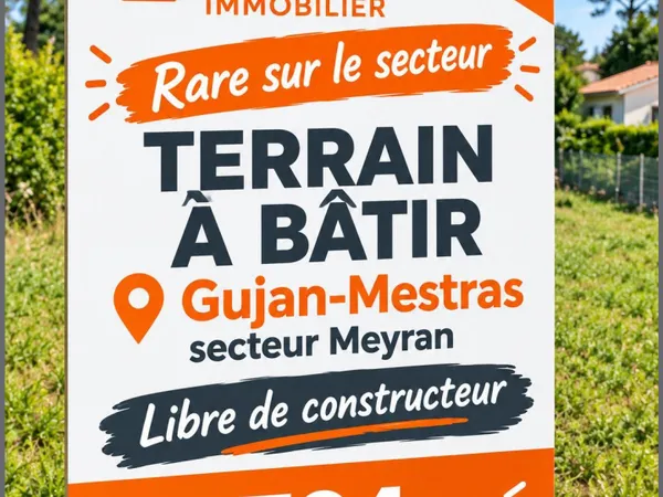 Terrain de 724m2 à Gujan-Mestras secteur Meyran