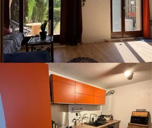 T1 bis garage + jardin