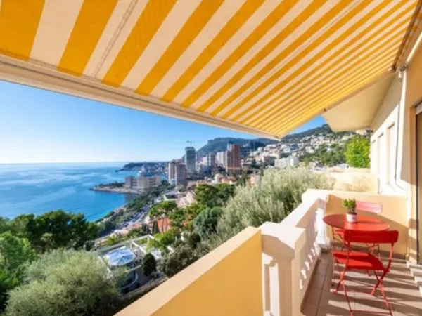 5 min á Monaco, vue panoramique mer, 2 pièces, 2 balcons, Roquebrune-Cap-Martin