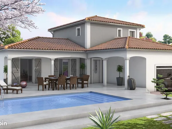 Maison contemporaine 110 m² à Vivès sur terrain viabilisé de 1 723 m²