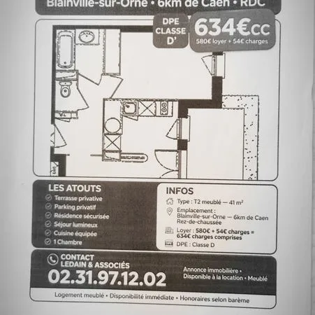 Appartement T2 Meublé