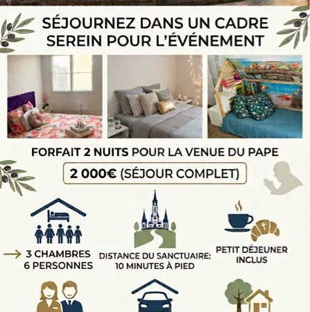 Logement week-end du Pape
