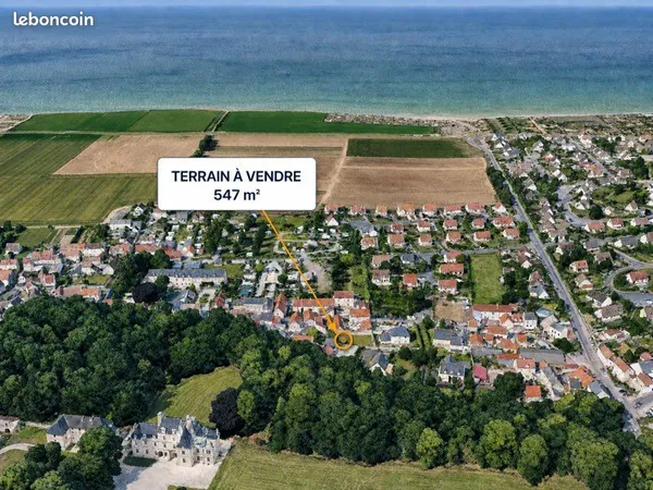 Terrain à bâtir 547 m² - Chateau de Lion-sur-Mer, 750 m de la plage
