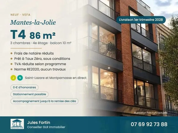 Appartement 4 pièces 86 m²