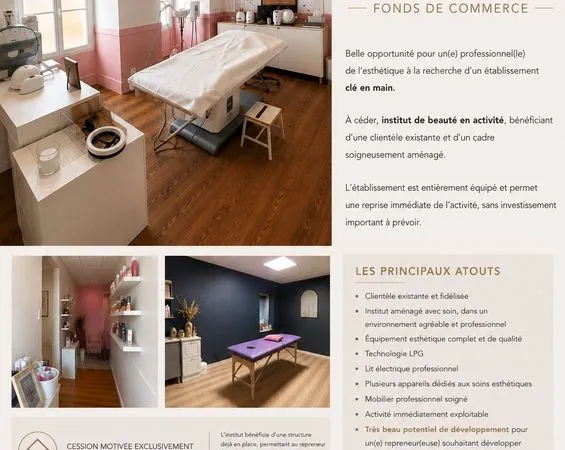 Cession - institut de beauté | fonds de commerce