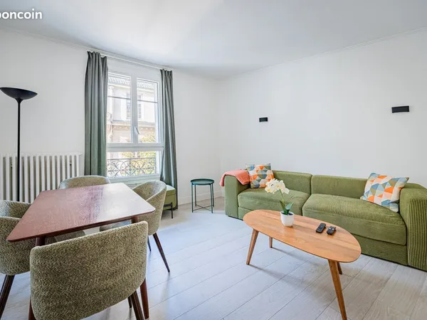 Neuilly-sur-Seine (Pont de Neuilly) — Appartement meublé 60 m² entièrement rénové — 2 chambres avec 