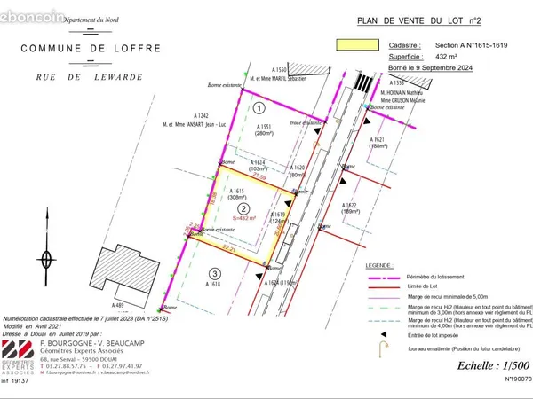 Terrain 432 m² Douai