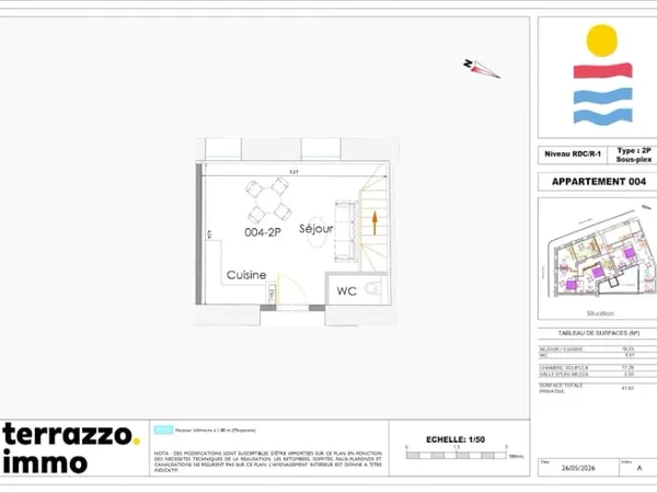 Duplex 2 pièces 42 m²