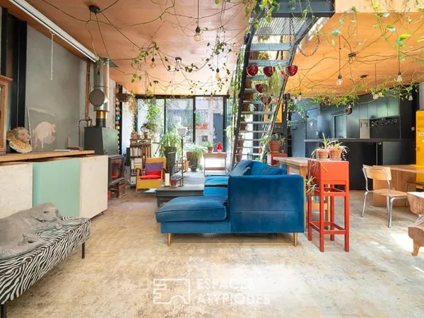 Loft avec jardin d'hiver et patio