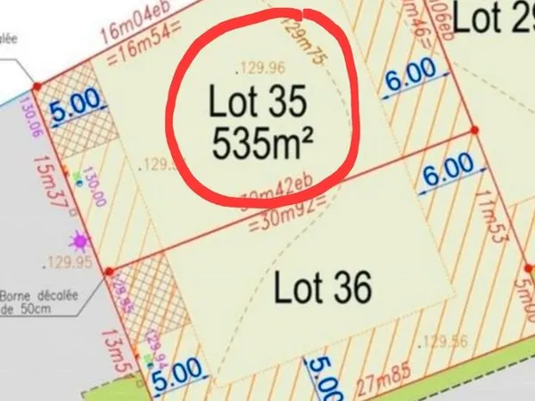 Terrain constructible Viabilisé 535m2 à Flonville (DREUX)