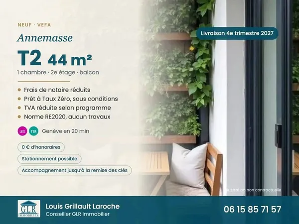 Appartement 2 pièces 44 m²