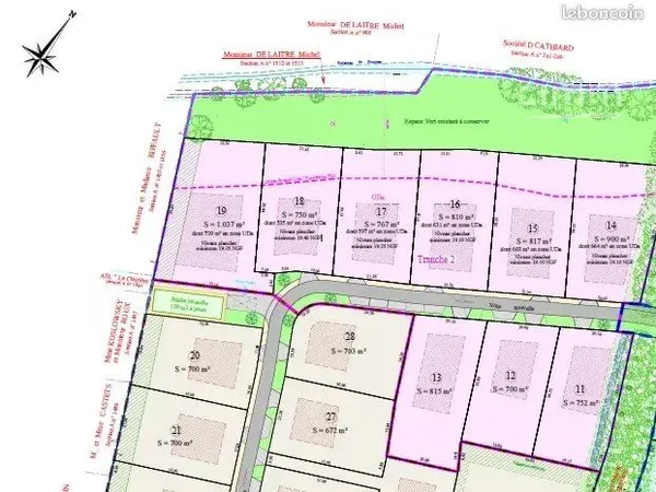 Terrain 900 m² Bordeaux