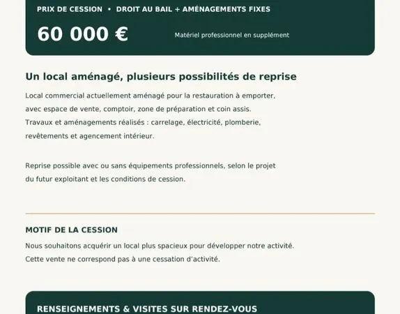 Local Commercial à Céder | Ars en ré
